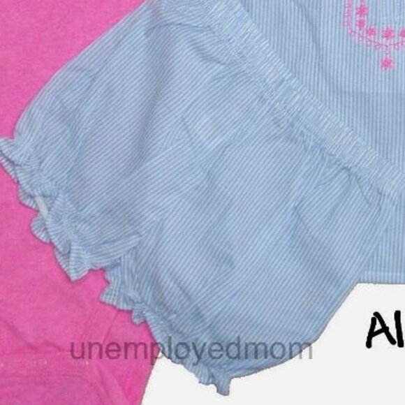 Toddler Girls' 3 pc Set Outfit Summer Girls Romper Top Bloomers Shirt Bottoms - Picture 4 of 5